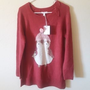 Red Penguin Oversized Sweater